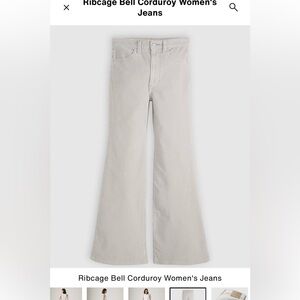 Ribcage bell  Corduroy Jeans - Cream Levi’s 30x34